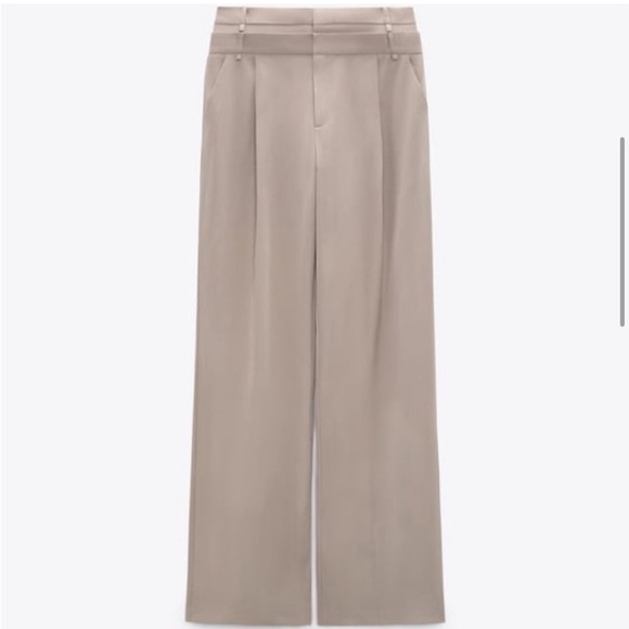 Zara double waisted wide leg pants - Picture 1 of 6